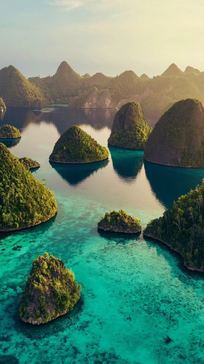 Karst islands and turquoise channels in Raja Ampat